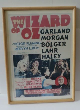 1978 The Wizard Of Oz Judy Garland Litho Movie Poster Ira Roberts Publishing