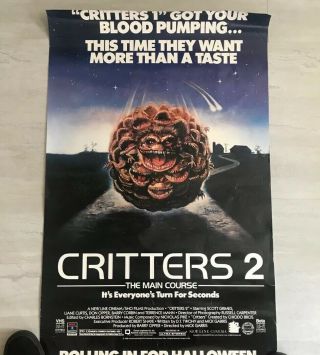 Critters 2 The Main Course Movie Poster From Vhs Release