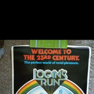 Vtg.  1976 Logans Run Movie Poster Farrah Fawcett/MGM/RARE ROLLED - B7 3