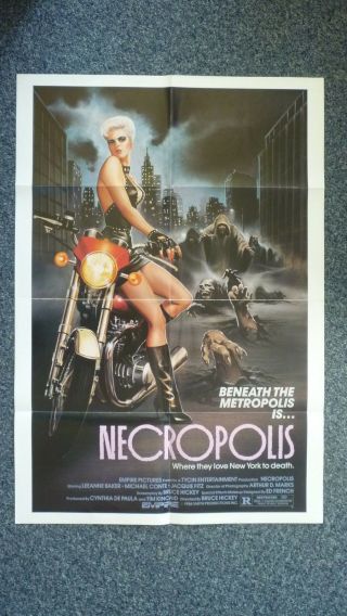 Necropolis 1987 American One Sheet Horror Movie Poster Leeanne Baker