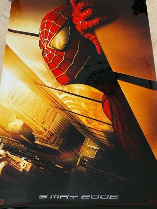 Spider - Man 2002 Movie Poster Recalled Marvel Wtc Twin Towers 27x40,  Rare