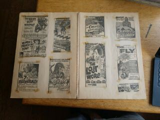 Horror Monster Film Ad Scrapbook 1950s And 60s