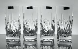Waterford Marquis Crystal Brookside Highball Glasses Set Of 4