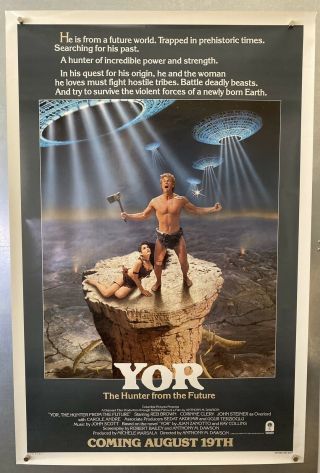 Yor The Hunter From The Future Sci - Fi Rolled 27x41 Movie Poster 1983