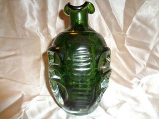 Murano Green Glass Vase,  Green Art Glass Bud Vase,  Murano Green Art Glass