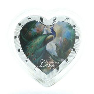 2014 Tanzania Peacock " Love Is Precious " 1000 Shillings 1 Oz.  Proof /15,  000