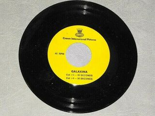 Galaxina Orig 1980 Dorothy Stratten Sci - Fi Radio Spot Ad Set 45 Rpm Exc.