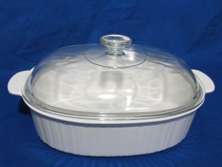 Corning Ware 4l Oval Roaster Casserole With Lid,  French White,  F - 14 - B