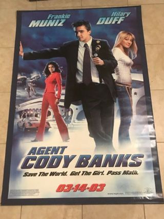 Agent Cody Banks 47.  5x71 Vinyl Movie Banner Hilary Duff Frankie Muniz