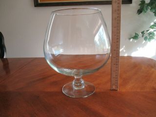 Giant Glass Clear Brandy Snifter Fish Bowl Piano Bar Tip Jar Crafts 11.  5” Change