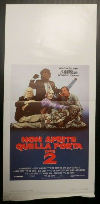 Texas Chainsaw Massacre Part 2 1987 Italian Locandina Poster 28 " X13 "