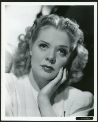 Alice Faye In Close - Up Portrait Vintage 1940s Photo