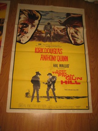 Last Train From Gun Hill Orig,  1sh Movie Poster 59 Kirk Douglas,  Anthony Quinn,