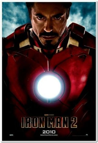 Iron Man 2 - 27x40 D/s Movie Poster - Advance Of Robert Downey Jr.