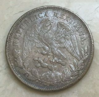 1899 Cn Jq Mexico 1 One Peso - Toned Au/unc