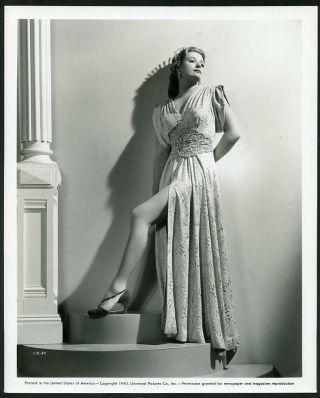 Irene Hervey Stunning Sexy Vintage 1940 Leggy Pin - Up Photo By Ray Jones