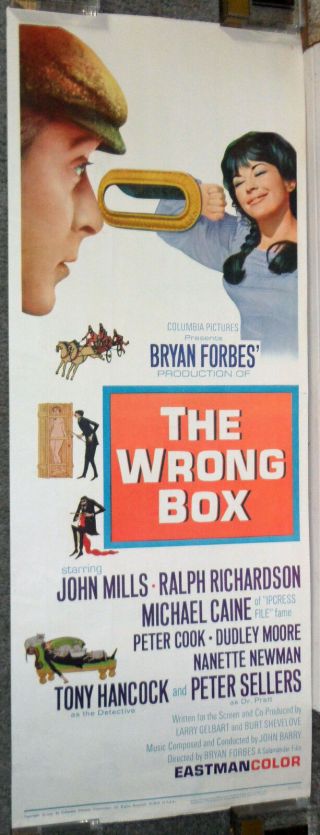 The Wrong Box Orig Rolled Movie Poster Michael Caine/tony Hancock/nanette Newman