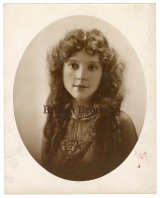 Vintage 1919 Hollywood Madge Bellamy Dbw Portrait Photo - Hand Signed Moffet