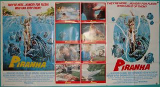 Piranha - Mad Scientist - Joe Dante - Horror - Barbara Steele - Stop Int’l (81x41 Inch)