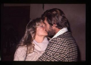 Farrah Fawcett Kissing Lee Majors 1970 