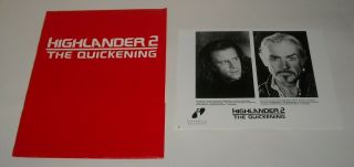 Highlander 2 The Quickening Movie Promo Press Kit 3 Photos Christopher Lambert