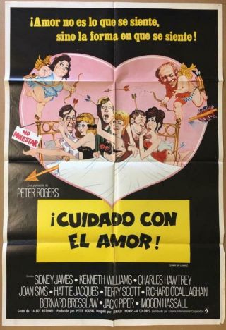 Sidney James K.  Williams Joan Sims C.  Hawtrey Carry On Loving Movie Poster 2743