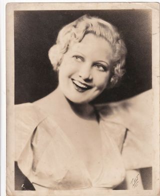Stylish Blonde Actress Thelma Todd 1920s - 1930s Talbot Vintage Photo 41