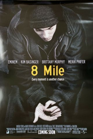 8 Mile Movie Poster 2 Sided Intl Final 27x40 Eminem Brittany Murphy