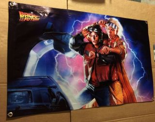 Back To The Future Banner Movie Film Action Figure Car Michael Fox Poster Model