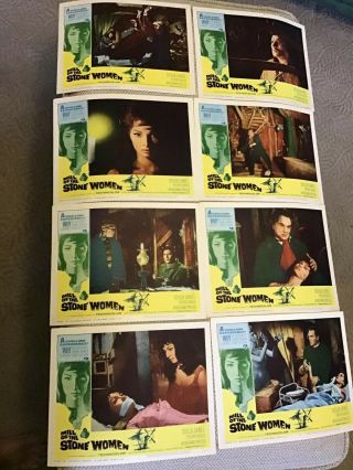 Vintage Movie Lobby Card Set Mill Of The Stone Women 1963