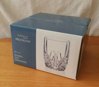 , Waterford Marquis Brookside Crystal Double Old Fashioned High Ball Glasses