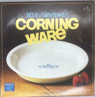 Corning Ware Blue Cornflower Pie Plate 9 Inches P - 309