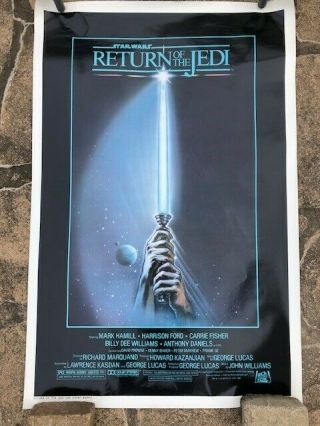 Vintage Star Wars Return Of The Jedi Movie Poster 27x40 1983