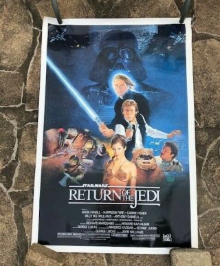 Star Wars Return Of The Jedi Original Vintage Movie Poster 27x41 1983