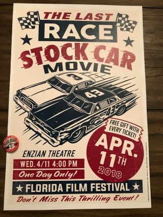 " The Last Race " Stock Car Movie Enzian Florida Film Festival 2018 Lobby Card