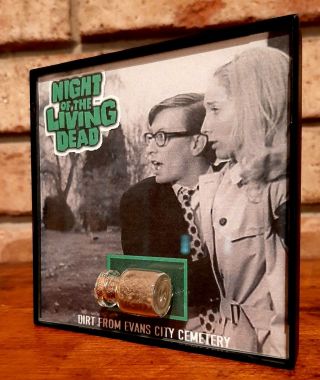 Night Of The Living Dead Romero Movie Prop Filming Location Dirt Framed Display