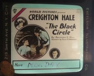 The Black Circle 1919 Vintage Glass Slide World Pictures Creighton Hale