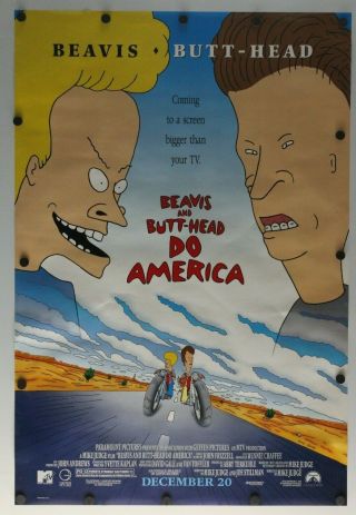 Beavis And Butt - Head Do America 1996 Ds Movie Poster 27 " X 40 "