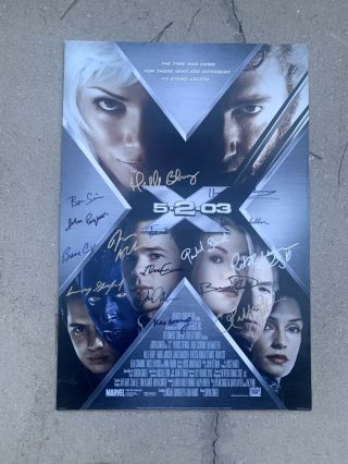 Vintage Movie Poster X2 X - Men 2 Signed By Cast 27” X 40” Huge Marvel 2003