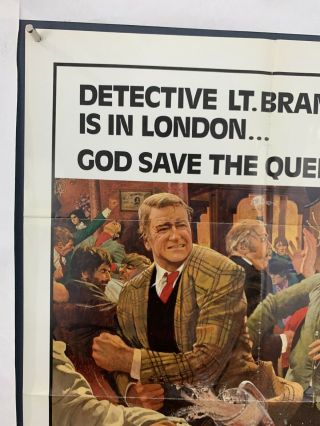BRANNIGAN Movie Poster (Fine) One Sheet 1975 Folded John Wayne Daniel Pilon 4395 2