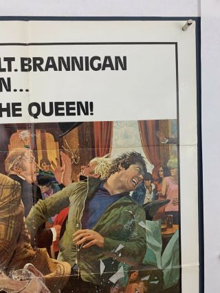 BRANNIGAN Movie Poster (Fine) One Sheet 1975 Folded John Wayne Daniel Pilon 4395 3