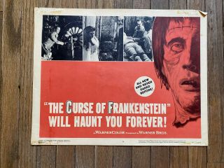 The Curse Of Frankenstein (1957) Us Lobby Card Hammer Horror Chistopher Lee
