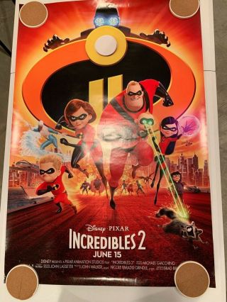 Incredibles 2 27 X 40 Ds/rolled Movie Poster - 2018 - Disney/pixar