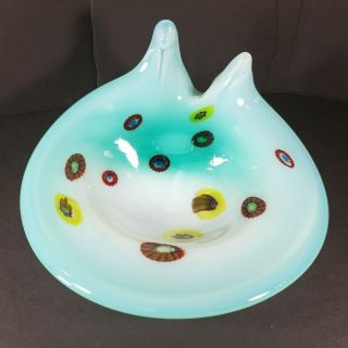 Millefiori Studio Hand Crafted Art Glass Bowl Dish