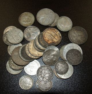 Thirty Four (34) German/austrian Silver Coins - 1876 - 1968
