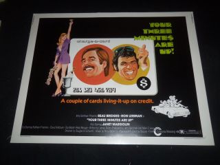 1973 Your Three Minutes Are Up 1/2 Sheet Movie Poster - Beau Bridges - P 396