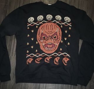 Trick R Treat Sam Fright Rags Sweater Sweatshirt Halloween Spooky Scary