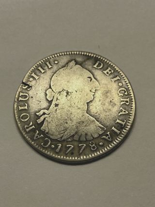 1778 - Pr Bolivia 4 Reales Silver Charles Iii Vg,  10673