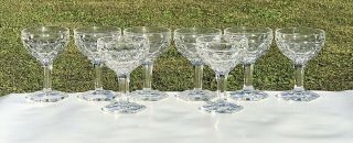 Set Of 8 - Vintage Fostoria American 4 3/4 " Footed Champagne Sherbet Glasses