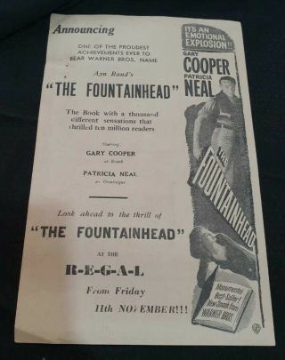 Old vintage paper movie Herald of 